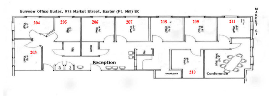 Sunview Office Suites Floorplan Baxter (Ft. Mill) SC